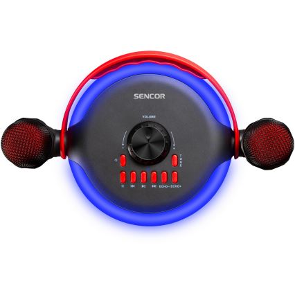 Sencor - LED Altifalante com microfones sem fios 4000 mAh