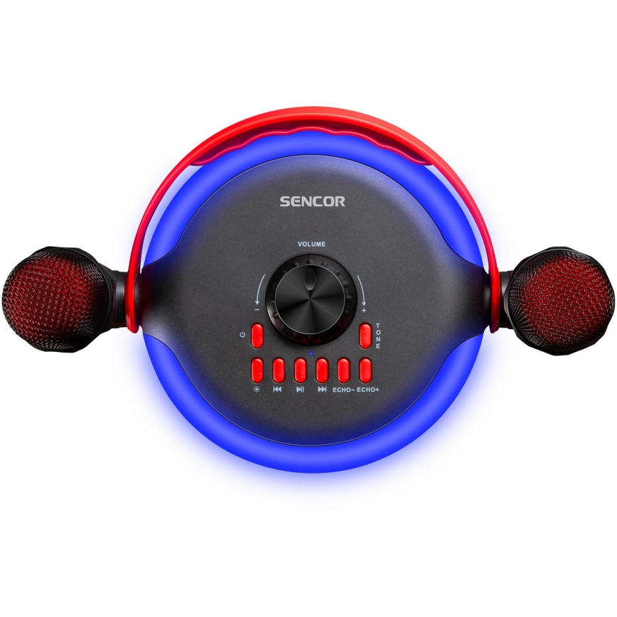 Sencor - LED Altifalante com microfones sem fios 4000 mAh