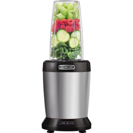 Sencor - Liquidificadora de batidos nutritivos 1000W/230V prateado