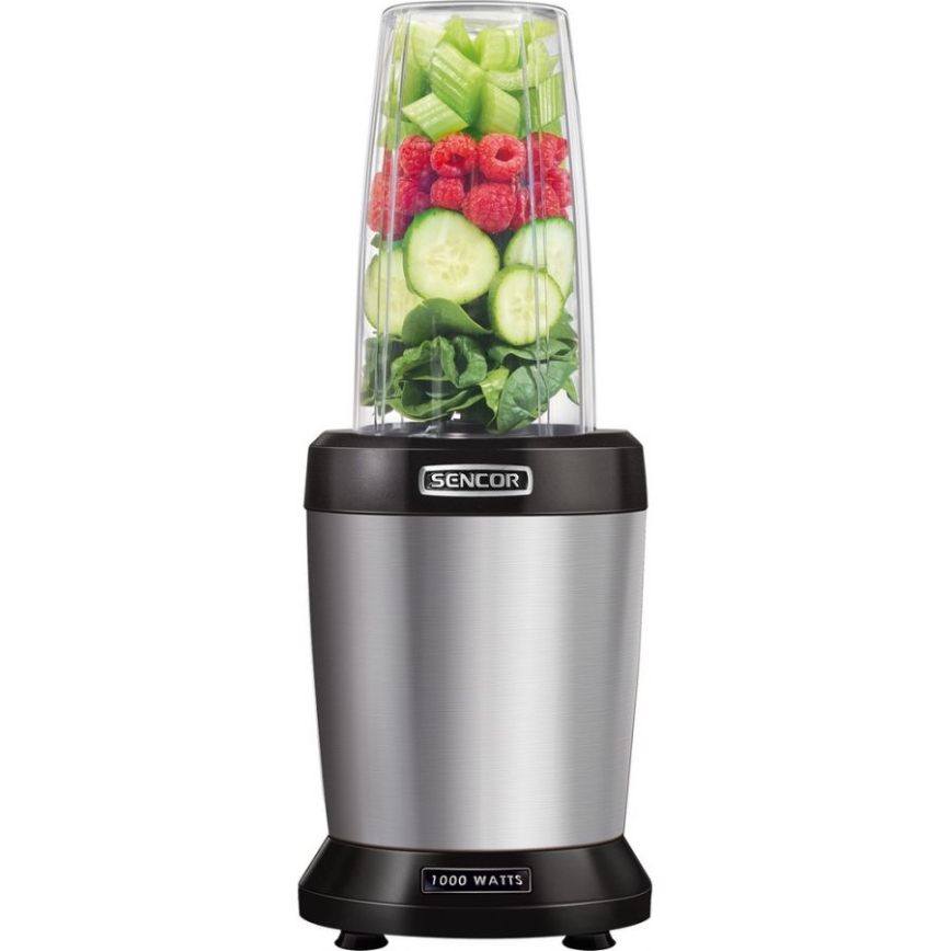 Sencor - Liquidificadora de batidos nutritivos 1000W/230V prateado