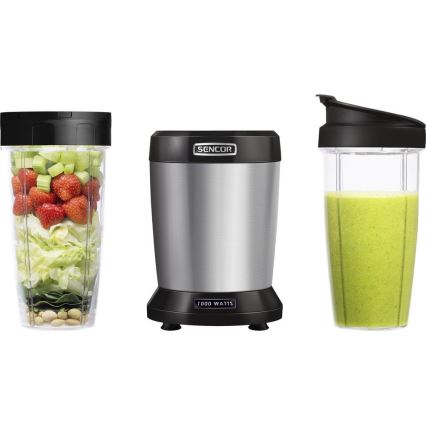Sencor - Liquidificadora de batidos nutritivos 1000W/230V prateado