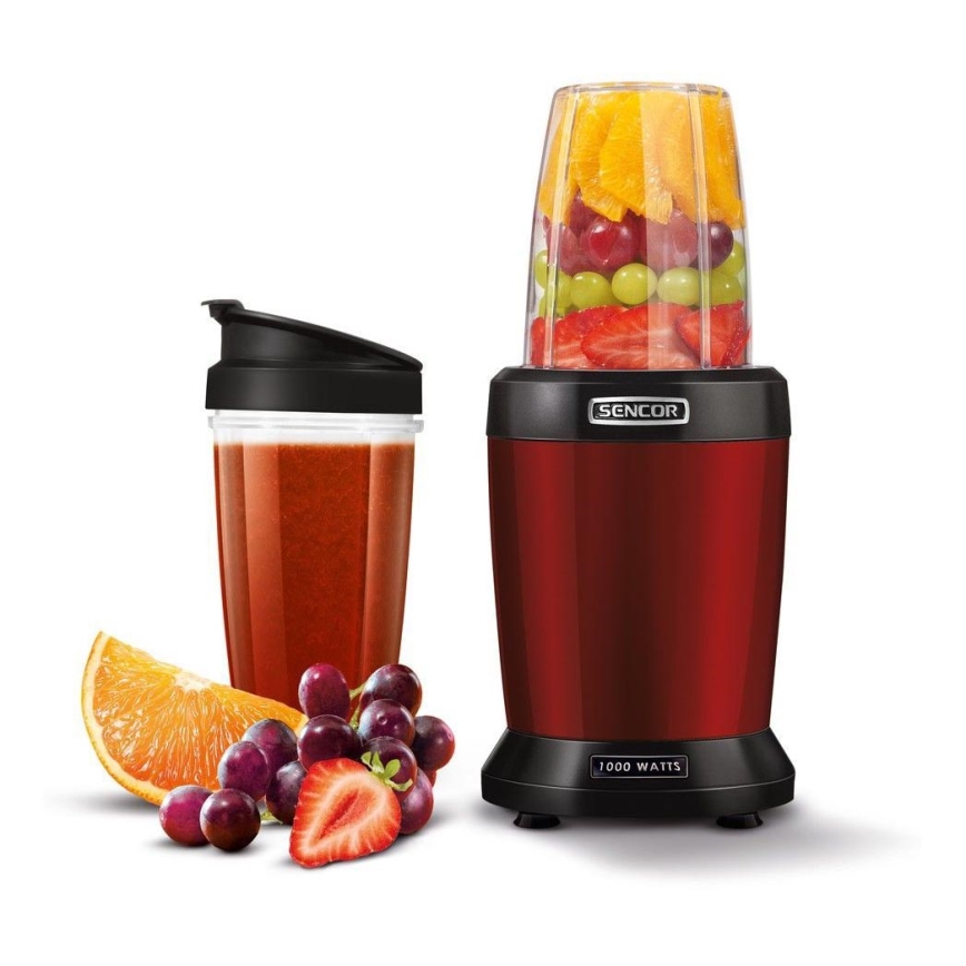 Sencor - Liquidificadora de batidos nutritivos 1000W/230V vermelha