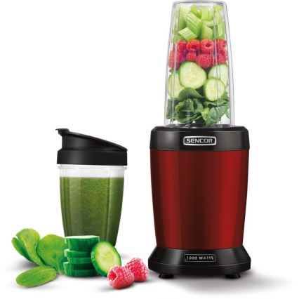 Sencor - Liquidificadora de batidos nutritivos 1000W/230V vermelha