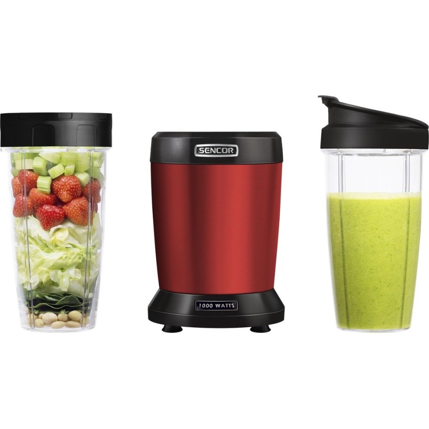 Sencor - Liquidificadora de batidos nutritivos 1000W/230V vermelha