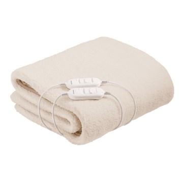 Sencor - Manta de aquecimento elétrico para duas pessoas 120W/230V 160x140 cm cremosa