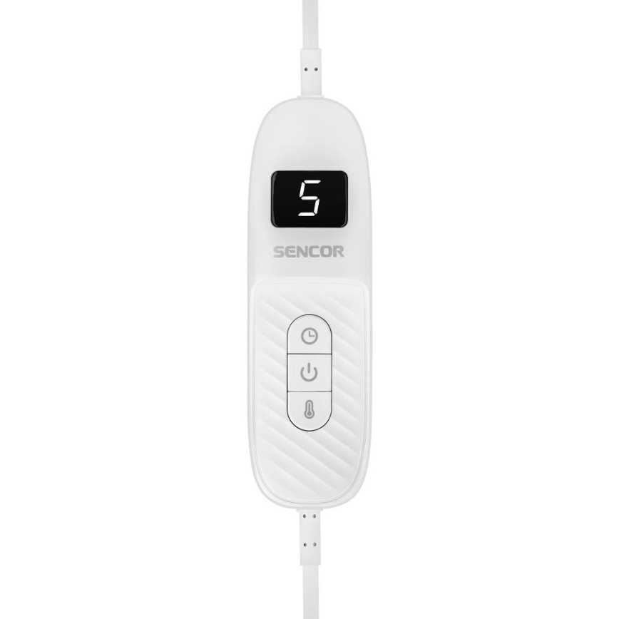 Sencor - Manta eléctrica 160W/230V 180x130 cm cinzenta