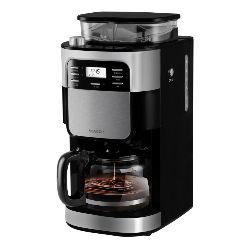 Sencor - Máquina de café 1,5 l com visor LCD 900W/230V