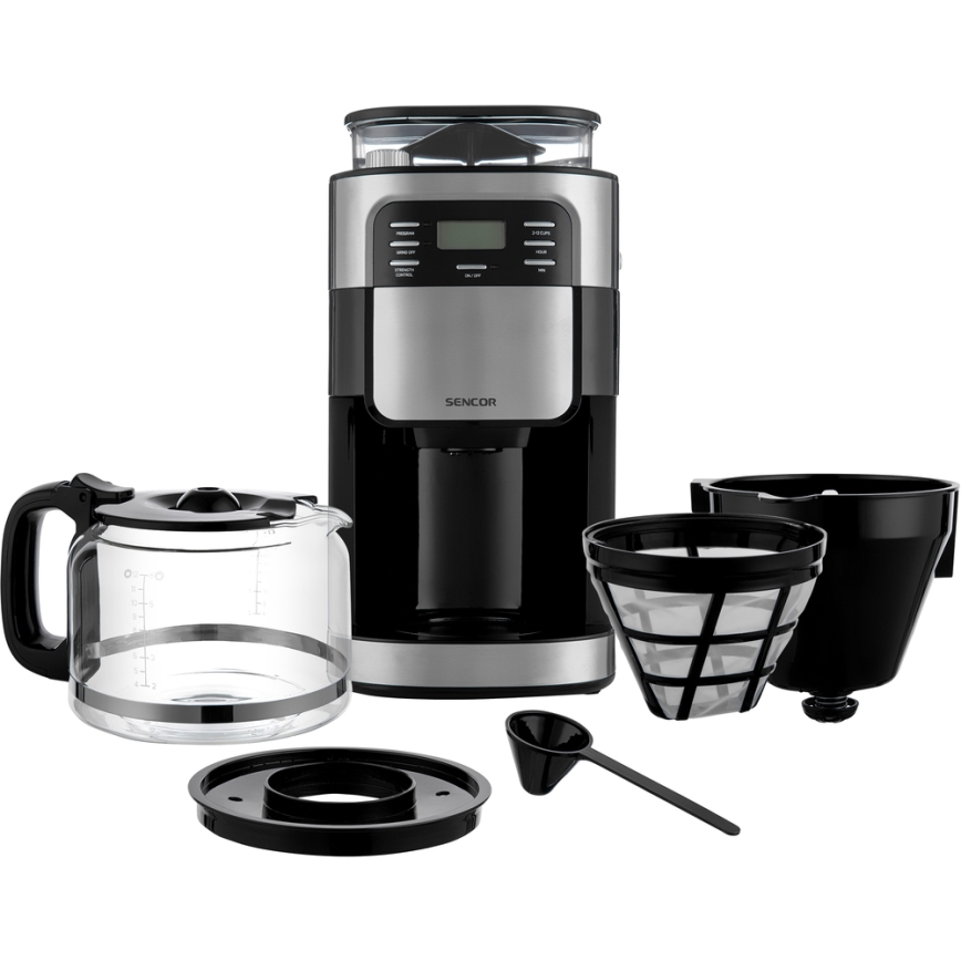 Sencor - Máquina de café 1,5 l com visor LCD 900W/230V