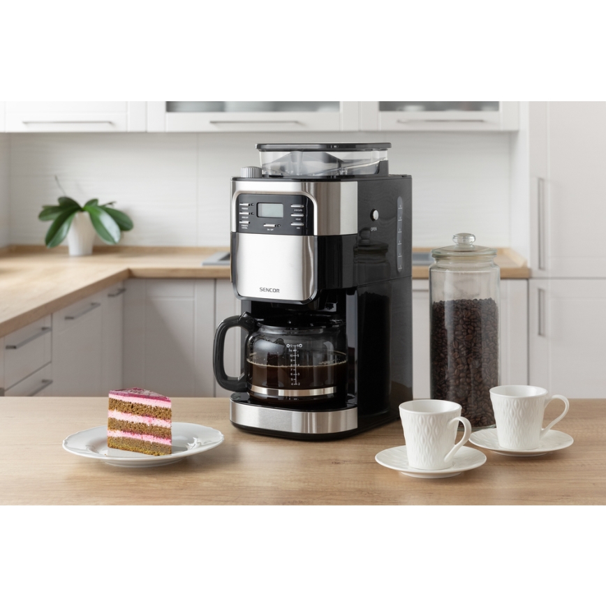 Sencor - Máquina de café 1,5 l com visor LCD 900W/230V