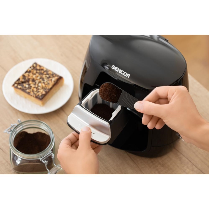 Sencor - Máquina de café com duas canecas 500W/230V preto