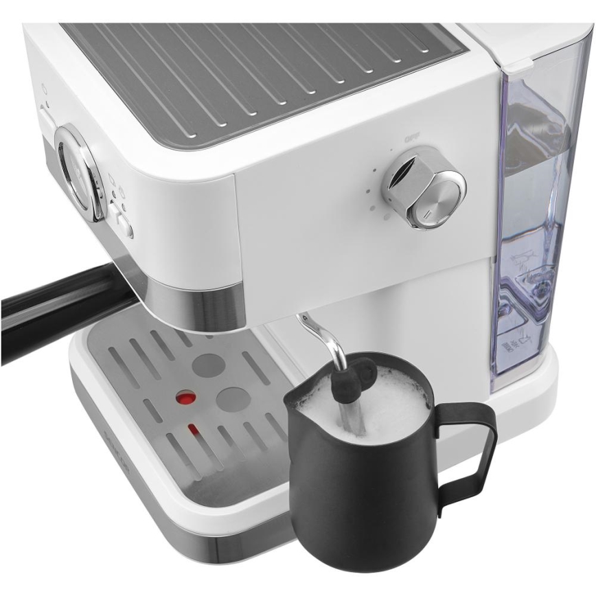 Sencor - Máquina de café com manivela espresso 1050W/230V branco/cromado mate