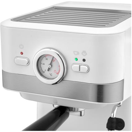 Sencor - Máquina de café com manivela espresso 1050W/230V branco/cromado mate