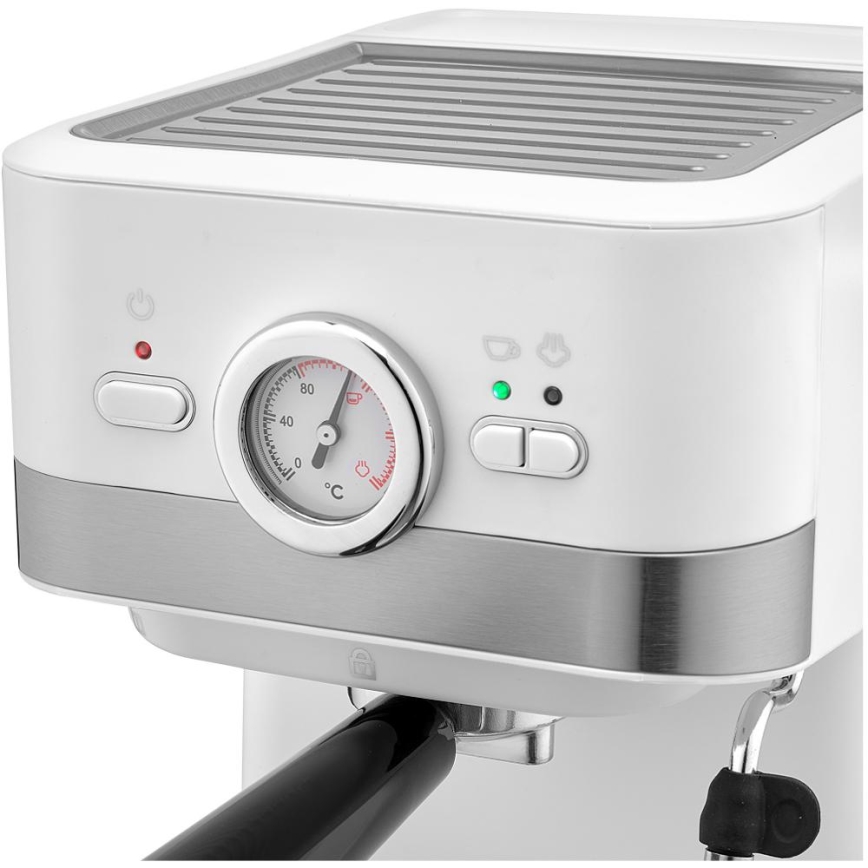 Sencor - Máquina de café com manivela espresso 1050W/230V branco/cromado mate