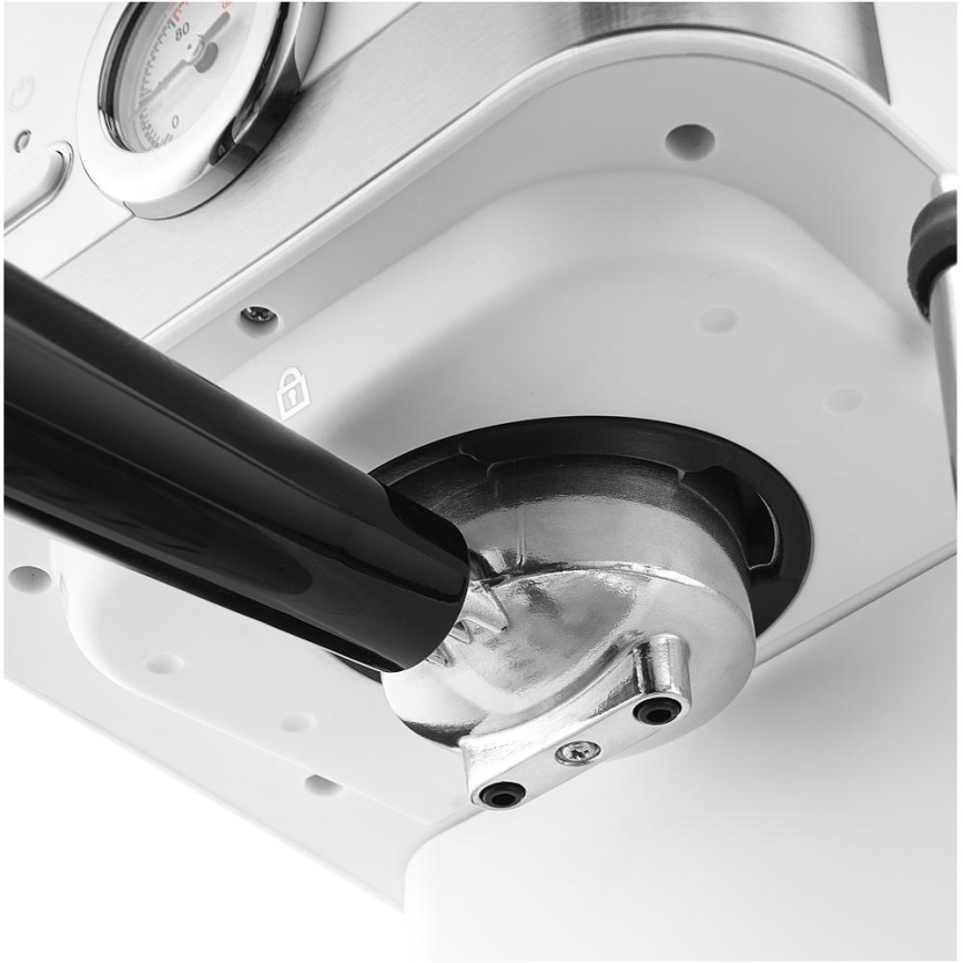 Sencor - Máquina de café com manivela espresso 1050W/230V branco/cromado mate