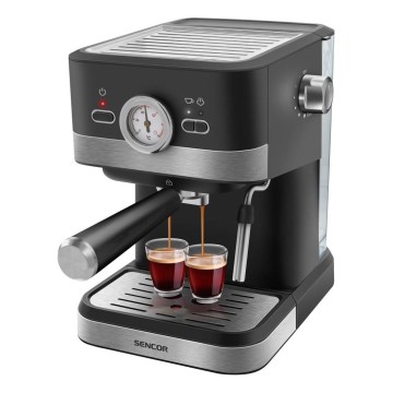 Sencor - Máquina de café com manivela espresso 1050W/230V preto/cromado mate