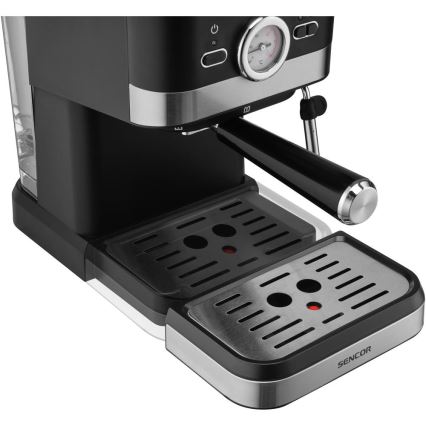 Sencor - Máquina de café com manivela espresso 1050W/230V preto/cromado mate
