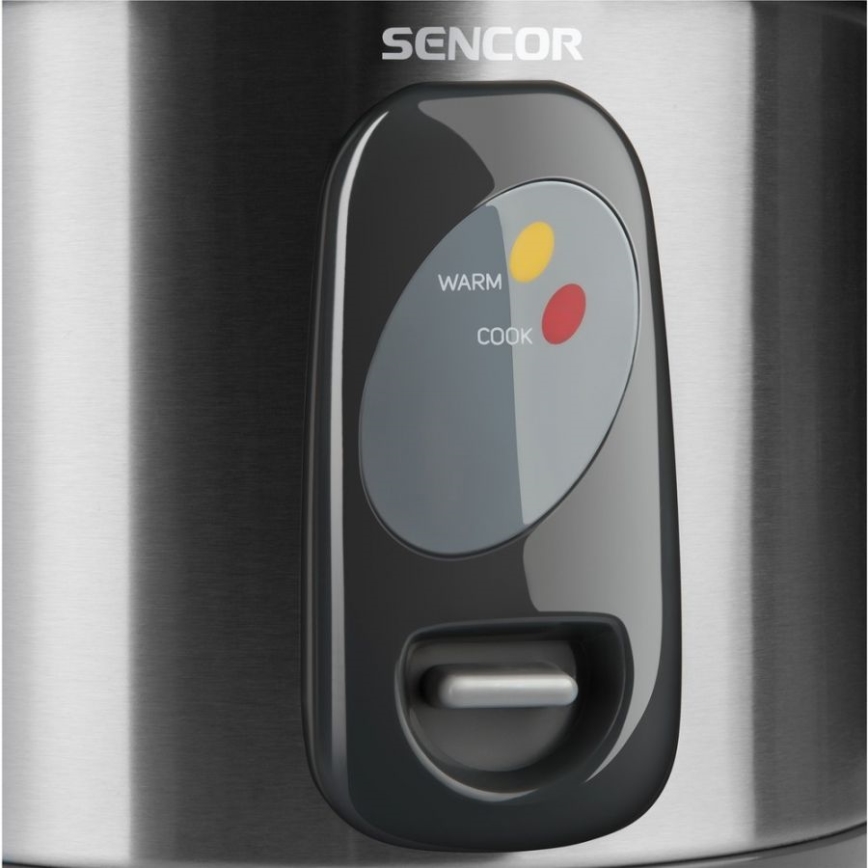 Sencor - Máquina de cozer arroz 500W/230V 1,5 l aço inoxidável