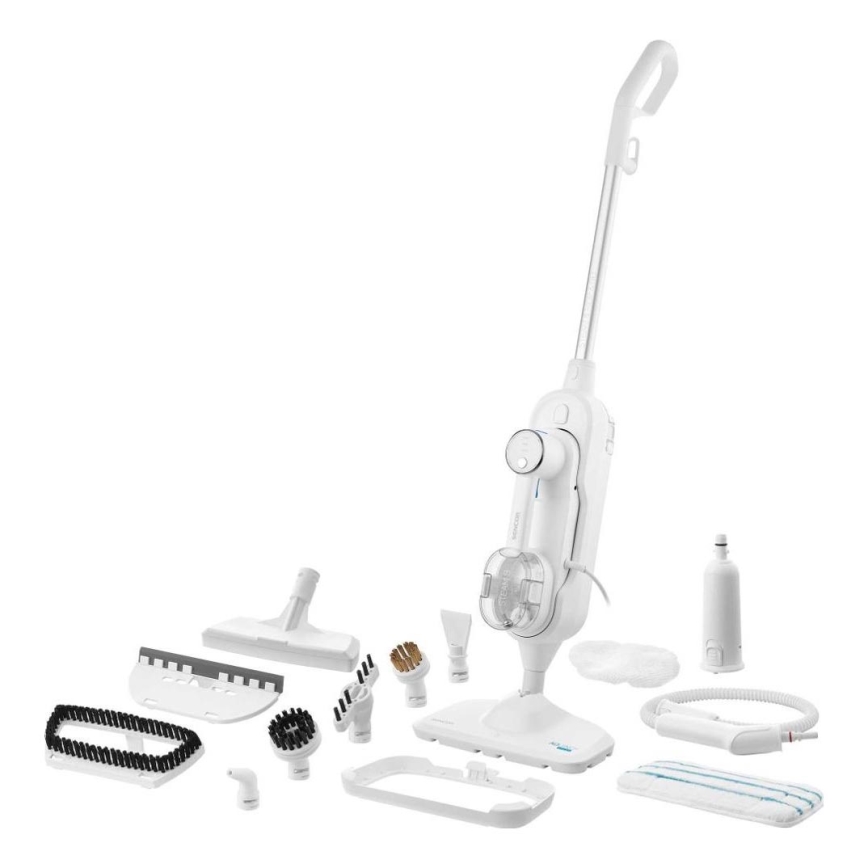Sencor - Multifuncional esfregona com vapor 2em1 1500W/230V IPX4 branco