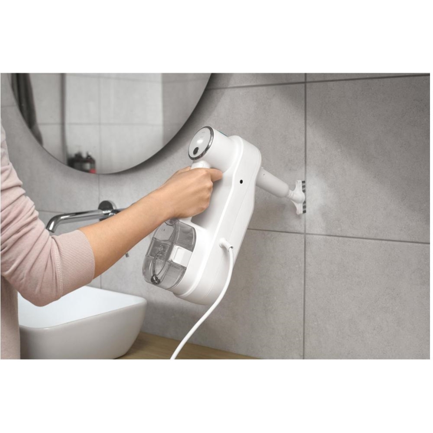 Sencor - Multifuncional esfregona com vapor 2em1 1500W/230V IPX4 branco