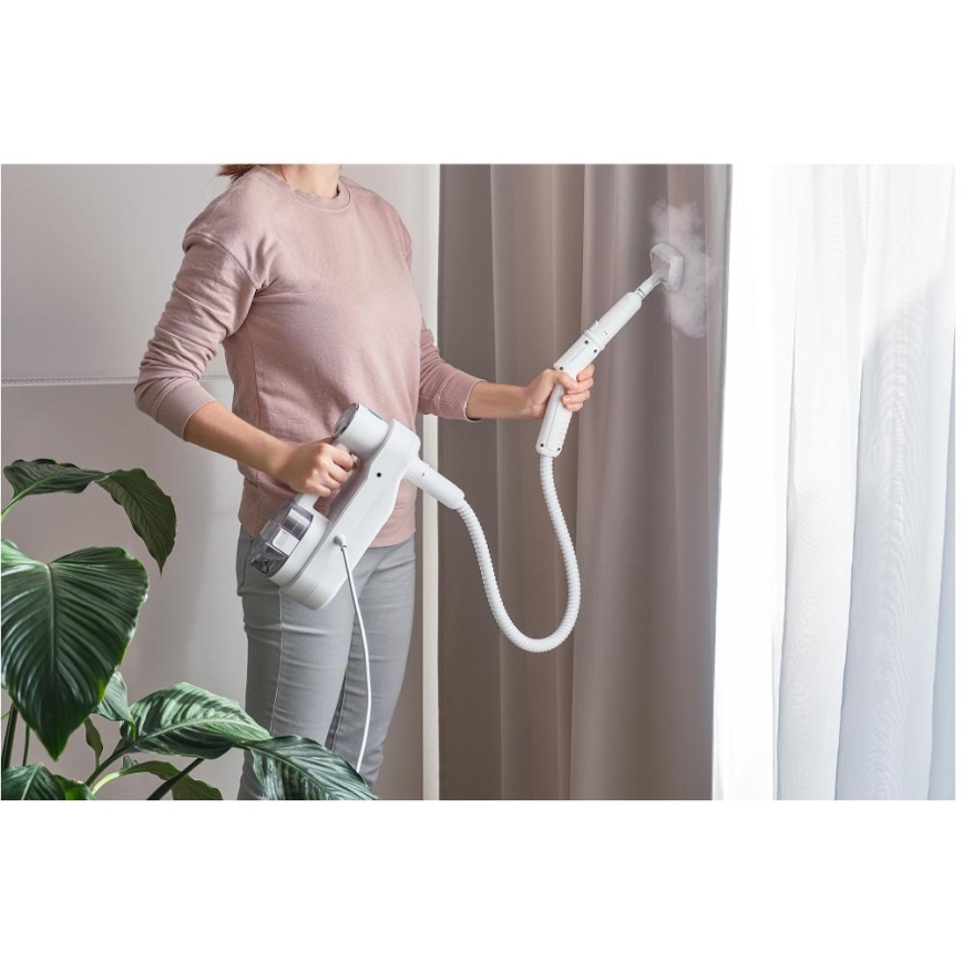 Sencor - Multifuncional esfregona com vapor 2em1 1500W/230V IPX4 branco