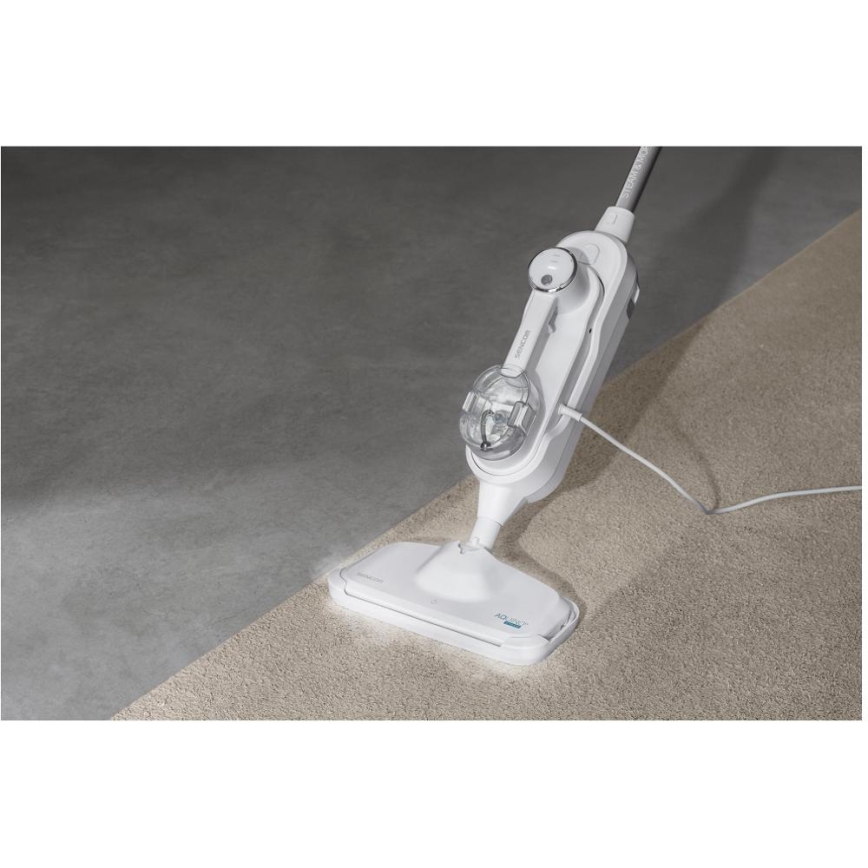 Sencor - Multifuncional esfregona com vapor 2em1 1500W/230V IPX4 branco