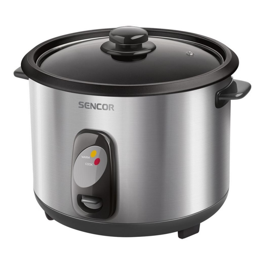 Sencor - Panela de arroz 1000W/230V 2,8 l de aço inoxidável