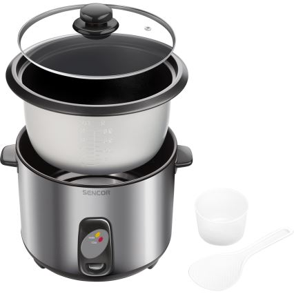 Sencor - Panela de arroz 1000W/230V 2,8 l de aço inoxidável