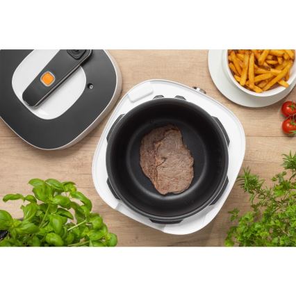 Sencor - Panela de pressão elétrica multifuncional 5,5 l 1000W/230V branco/preto