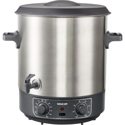 Sencor - Panela para Conservas 27 l 1800W/230V aço inoxidável/cinzento