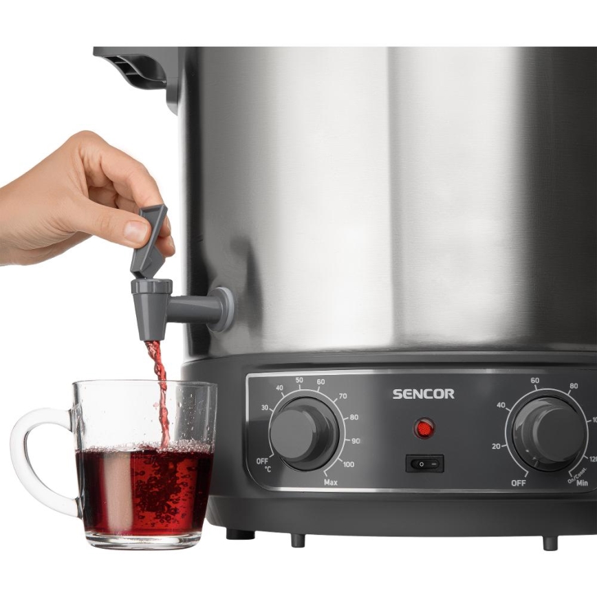 Sencor - Panela para Conservas 27 l 1800W/230V aço inoxidável/cinzento