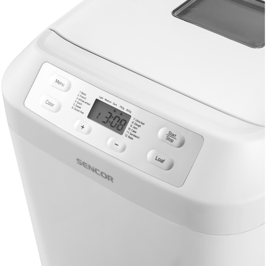 Sencor - Panificadora doméstica com ecrã LCD 550W/230V