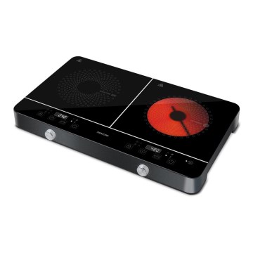 Sencor - Placa de indução de duas zonas com ecrã LCD 3400W/230V