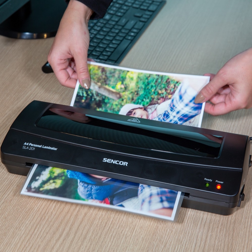 Sencor - Plastificadora A4 280W/230V preta
