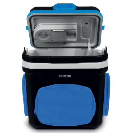 Sencor - Portátil frigorífico para automóvel 24 l 60W/12V/230V preto/azul