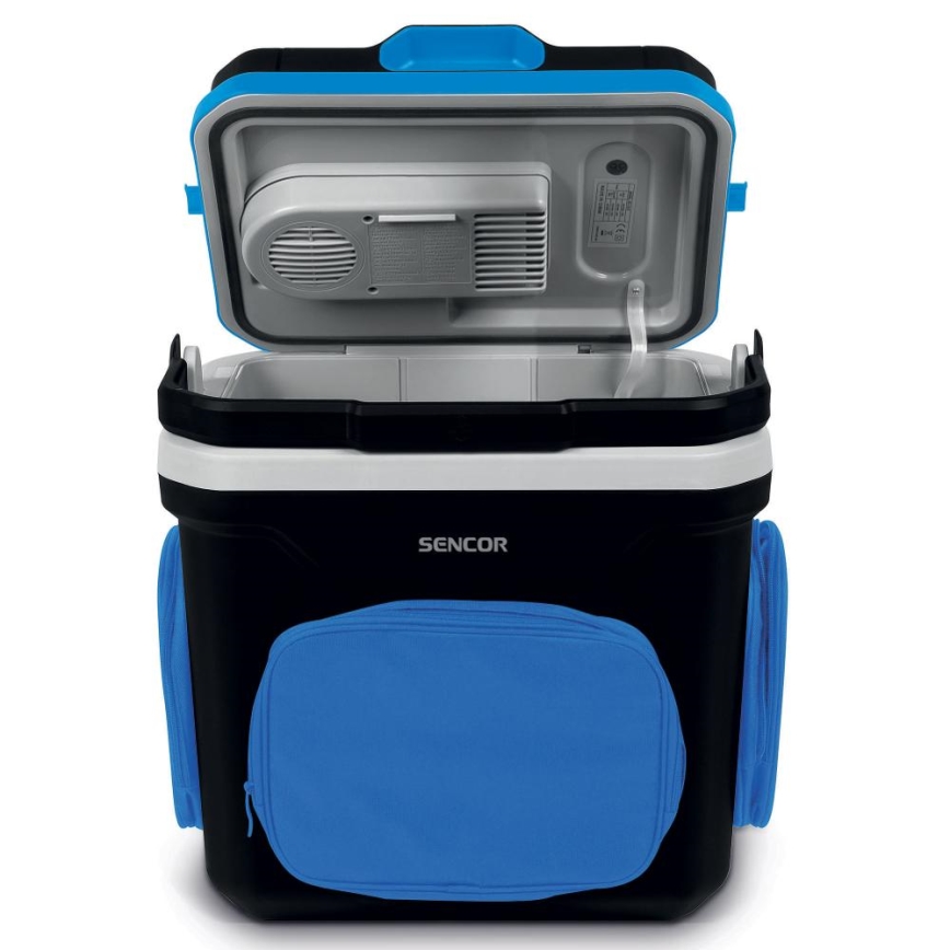 Sencor - Portátil frigorífico para automóvel 24 l 60W/12V/230V preto/azul