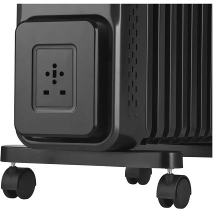 Sencor - Radiador a óleo com 11 aletas, 1000/1200/2400 W, 230 V, Wi-Fi, preto