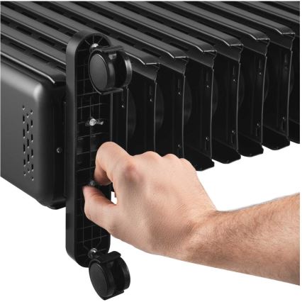 Sencor - Radiador a óleo com 11 aletas, 1000/1200/2400 W, 230 V, Wi-Fi, preto