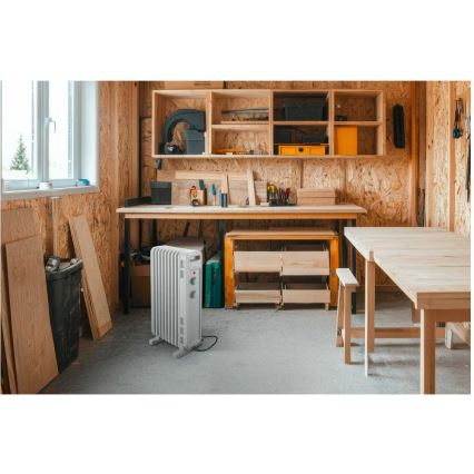 Sencor - Radiador a óleo com 9 aletas 800/1200/2000W/230V branco