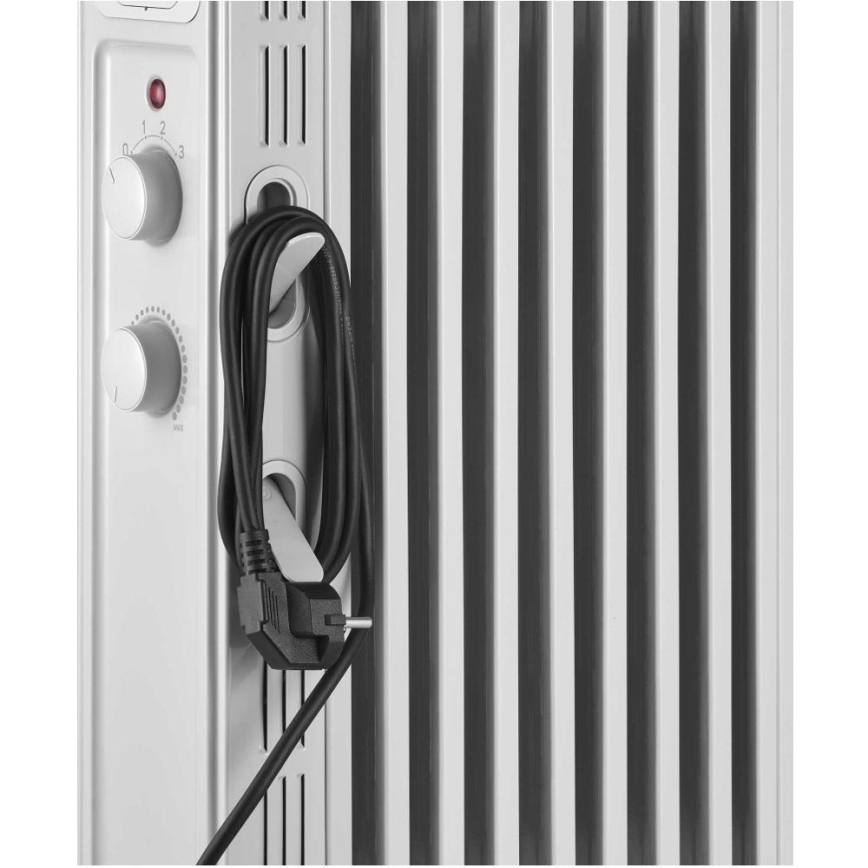 Sencor - Radiador a óleo com 9 aletas 800/1200/2000W/230V branco