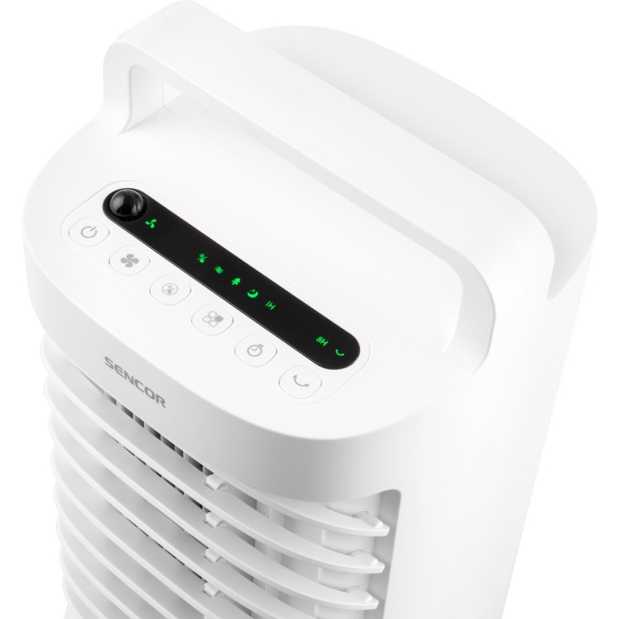 Sencor - Refrigerador de ar móvel com visor LED 3 em 1 45W/230V branco + controlo remoto