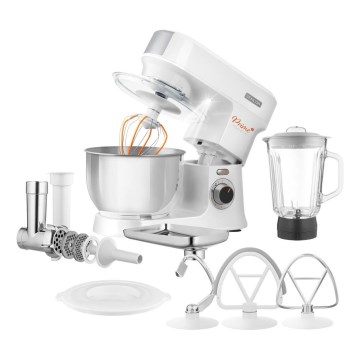 Sencor - Robô de cozinha com taça em aço inoxidável 1000W/230V branco