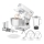 Sencor - Robô de cozinha com taça em aço inoxidável 1000W/230V branco