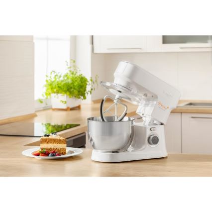 Sencor - Robô de cozinha com taça em aço inoxidável 1000W/230V branco