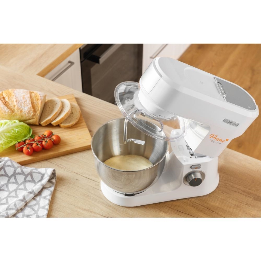 Sencor - Robô de cozinha com taça em aço inoxidável 1000W/230V branco