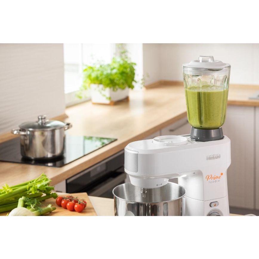 Sencor - Robô de cozinha com taça em aço inoxidável 1000W/230V branco