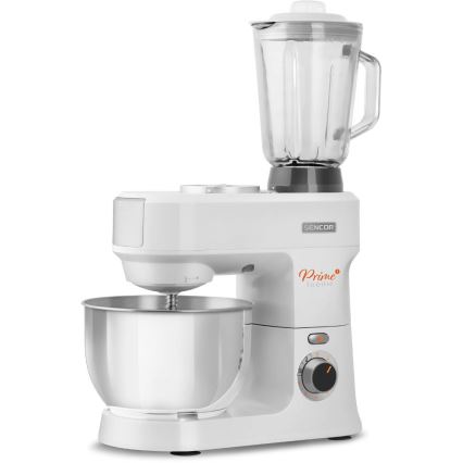 Sencor - Robô de cozinha com taça em aço inoxidável 1000W/230V branco