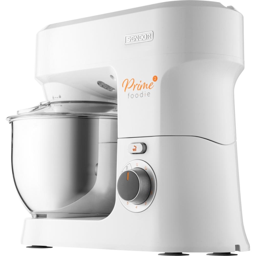 Sencor - Robô de cozinha com taça em aço inoxidável 1000W/230V branco