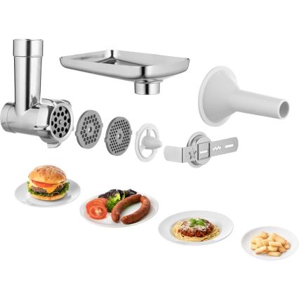Sencor - Robô de cozinha com taça em aço inoxidável 1000W/230V branco
