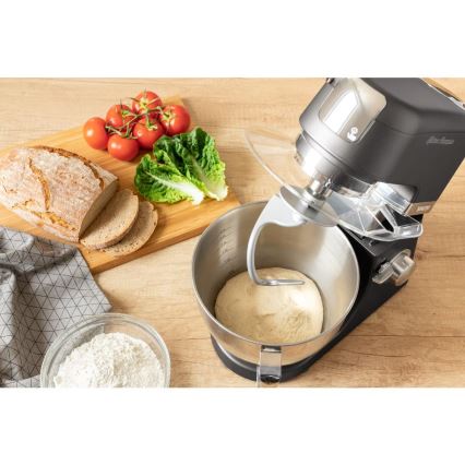 Sencor - Robô de cozinha com taça em aço inoxidável 1000W/230V cinzento