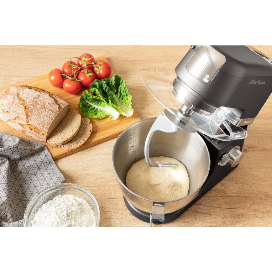 Sencor - Robô de cozinha com taça em aço inoxidável 1000W/230V cinzento